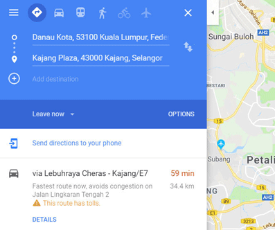 destinasi pengambilan barang